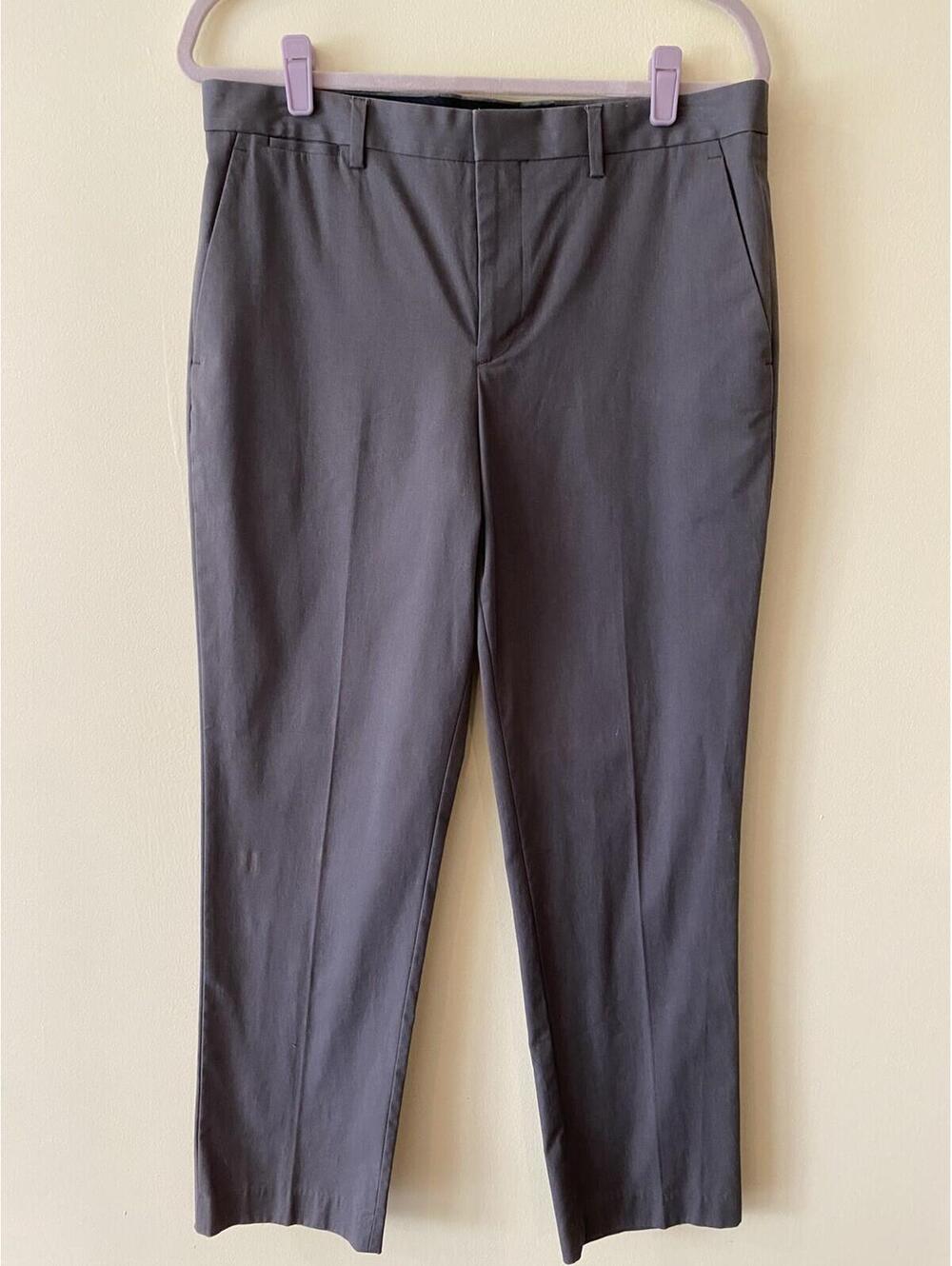 Express Producer Pants Men's Sz 33x32 Gray Stretch Straight Fit Casual Career